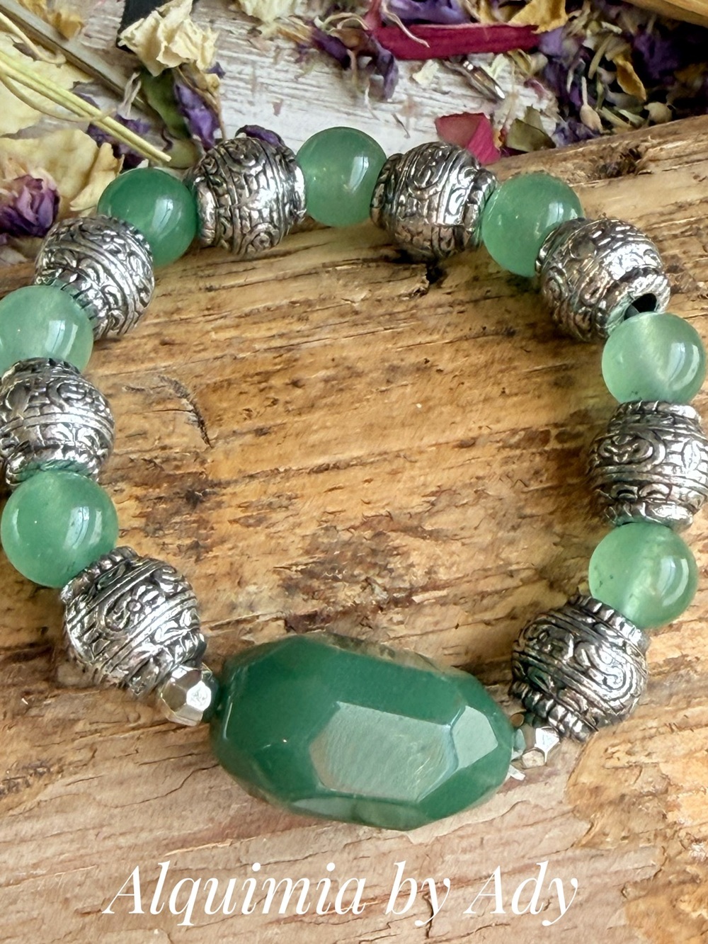 Monumental + Bohemian aventurine  bracelet